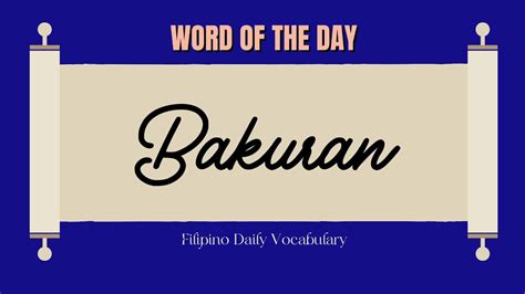 binabakuran in english|Meaning of bakuran .